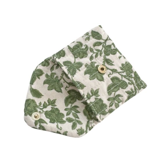 Sézane Green Floral Quilted Coin Purse - Picture 3 of 4